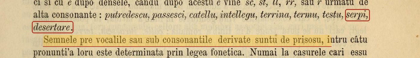 Dicționarul Laurian-Massim, 1871: semnele sunt de prisos